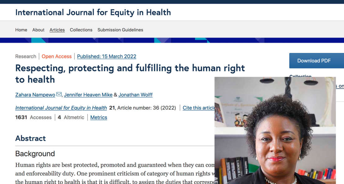 Faculty Publishing: Dimensions of Right to Health Examined in New Study by AUN Professor Jennifer Mike and Others