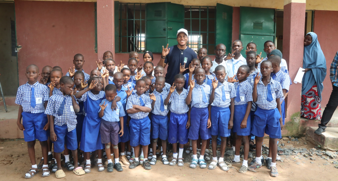 AUN Student Oghenemaro Ese-Ejakpovi Supports Education of Physically-Challenged Kids in Jimeta