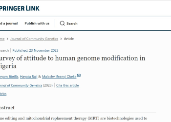 AUN Alum Maryam Jibrilla, NES Professors Hayatu Raji, Malachy Okeke Publish Study on Attitude to Human Genome Modification in Nigeria