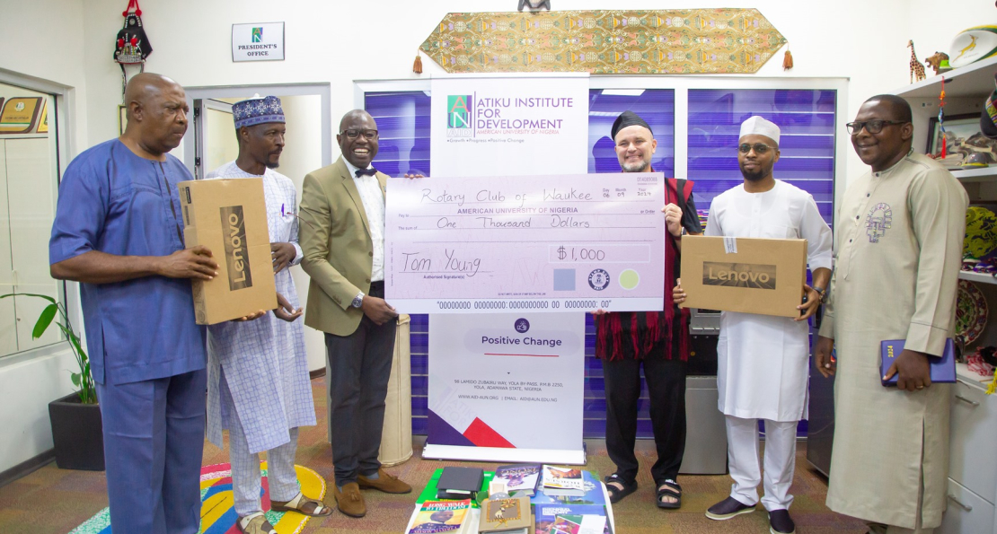 AUN's AID Receives Grant, Gadgets from Waukee Rotary Club 