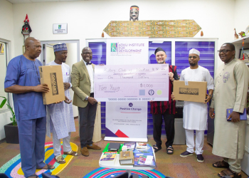 AUN's AID Receives Grant, Gadgets from Waukee Rotary Club 