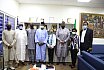 Dr. Umar Abubakar Hashindu, Managing Director, Yola Electricity Distribution during a courtesy visit to AUN, received by President Margee Ensign 