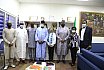 Dr. Umar Abubakar Hashindu, Managing Director, Yola Electricity Distribution during a courtesy visit to AUN, received by President Margee Ensign 