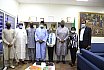 Dr. Umar Abubakar Hashindu, Managing Director, Yola Electricity Distribution during a courtesy visit to AUN, received by President Margee Ensign 