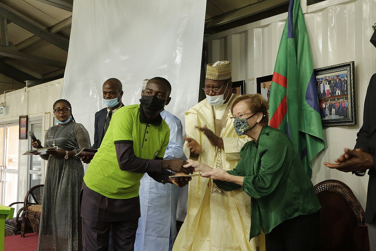 Presentation of Certificates to Staff of AUN Safety and Security Department who successfully completed their Professional Diploma course in Safety Management